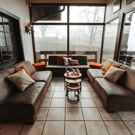 Le Grand Cerf 25 Pers, Malmedy- Chalet Rustique, Jardin Kültér fotó
