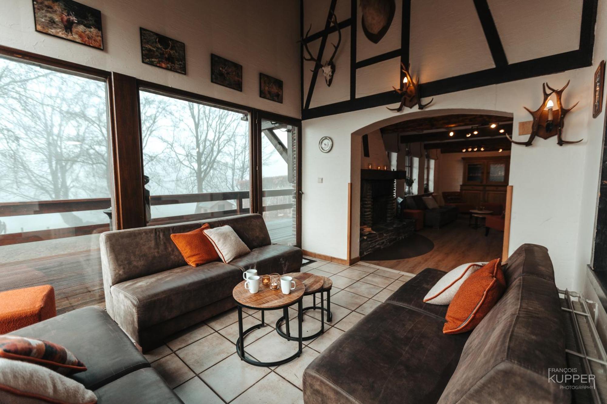 Le Grand Cerf 25 Pers, Malmedy- Chalet Rustique, Jardin Kültér fotó