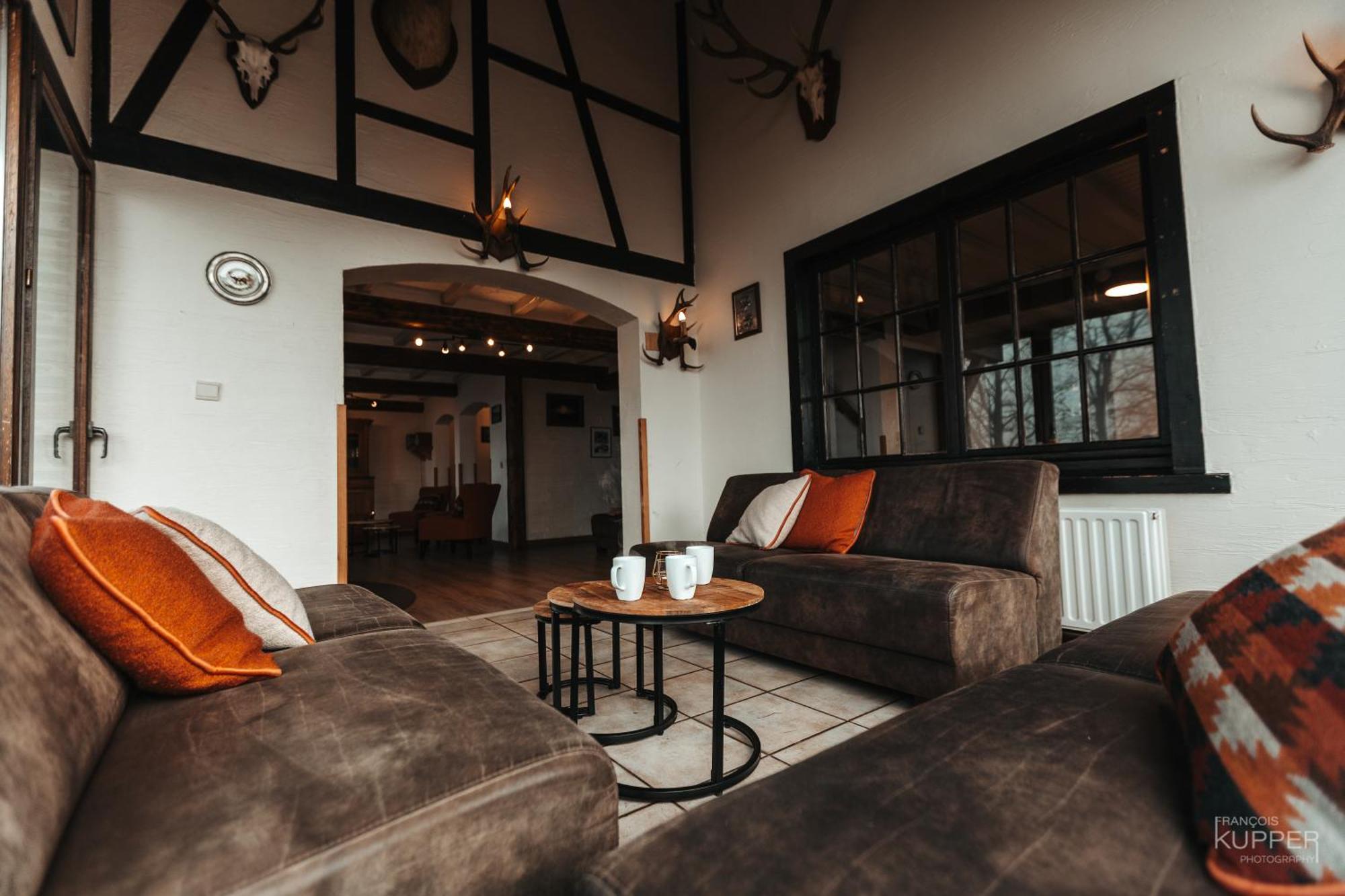 Le Grand Cerf 25 Pers, Malmedy- Chalet Rustique, Jardin Kültér fotó