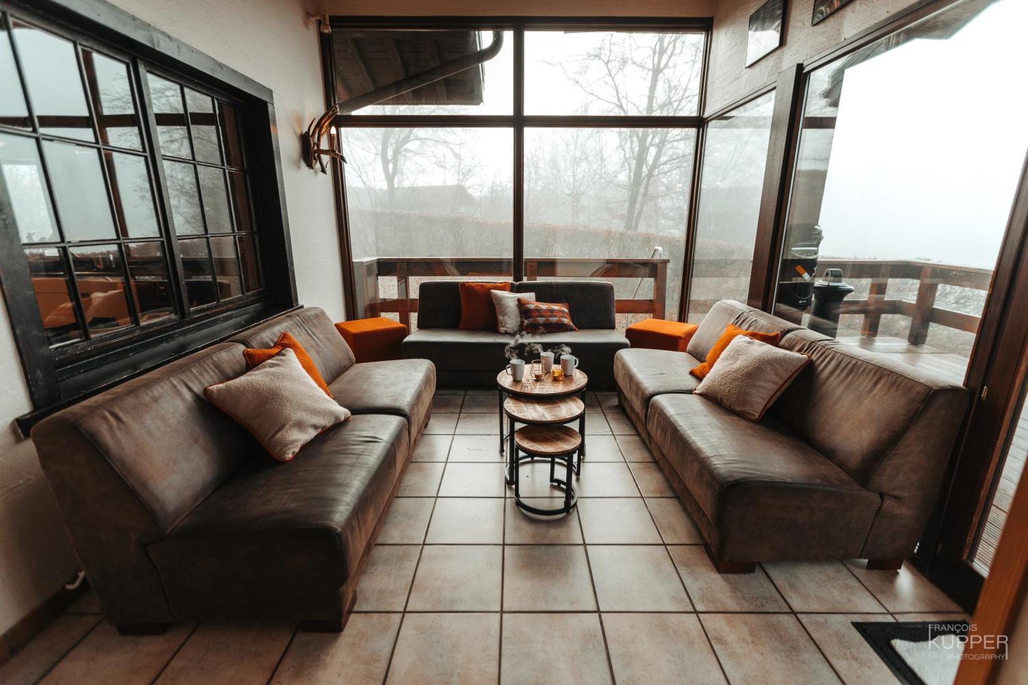 Le Grand Cerf 25 Pers, Malmedy- Chalet Rustique, Jardin Kültér fotó